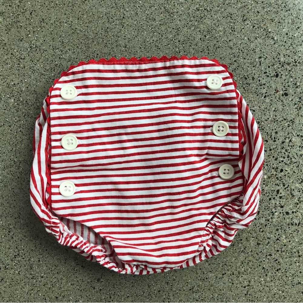 Casual Red and White Striped Bottoms